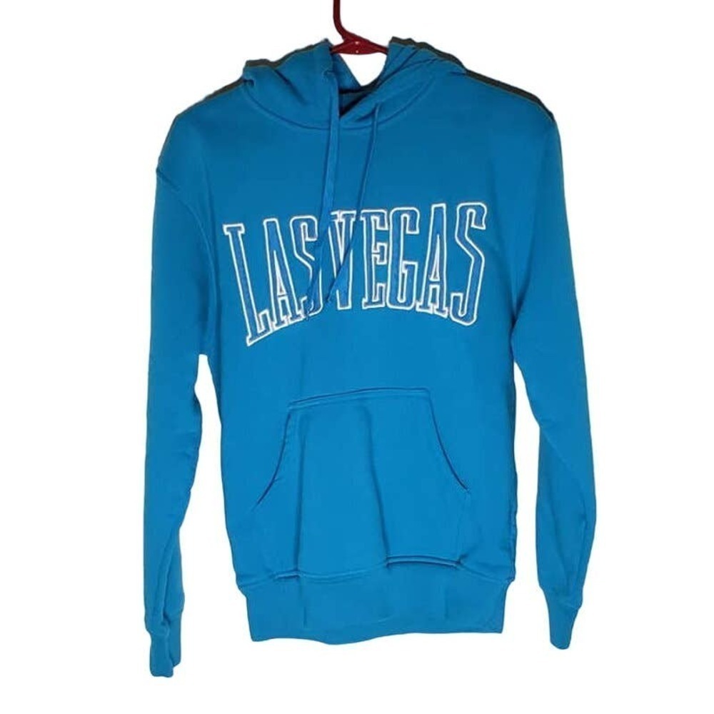 Womens Small Las Vegas Nevada Light Blue Athletic Hoodie Sweatshirt